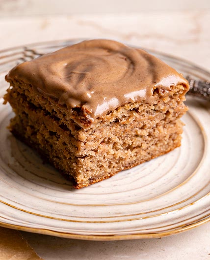 Maple Tahini Banana Bread Bars