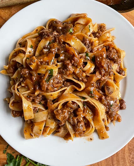 Sausage & Sticky Onion Ragù