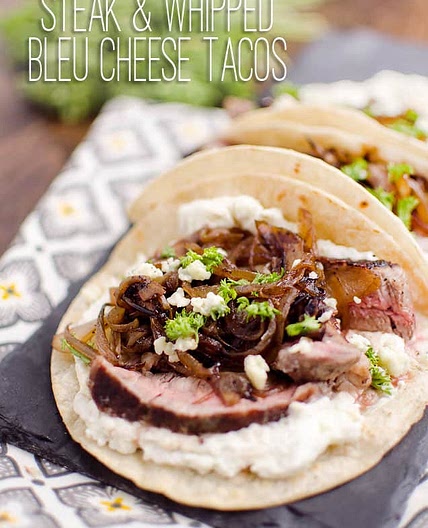 Steak & Whipped Bleu Cheese Tacos