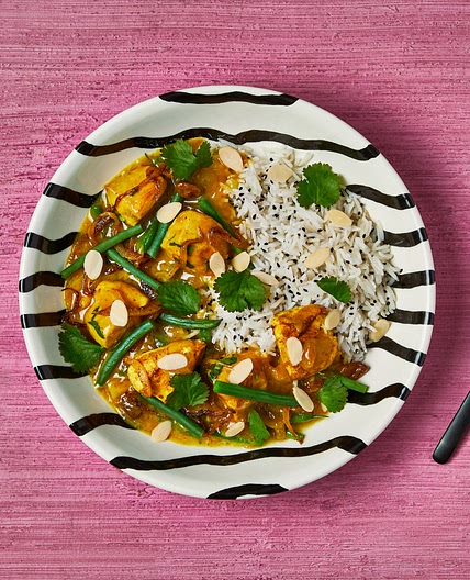 Coronation Chicken Curry With Sesame Rice