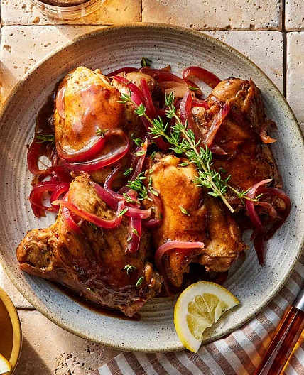 Lemon-Balsamic Chicken Thighs