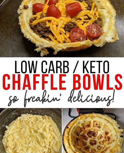 Keto Chaffle Taco Bowls