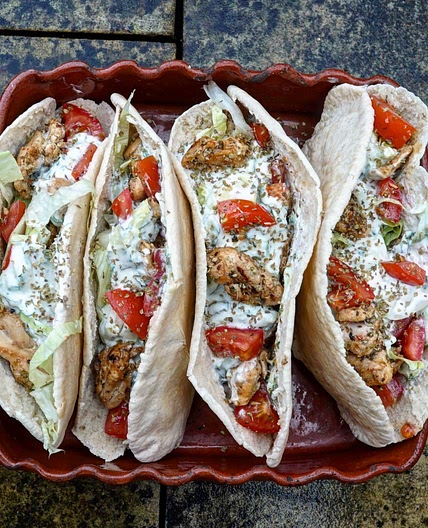 Healthy Chicken Gyros with Fresh Tzatziki