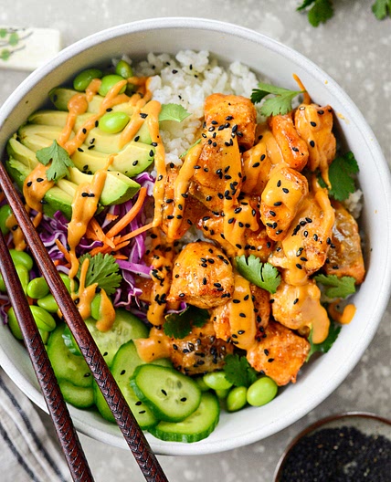 Bang Bang Salmon Rice Bowl