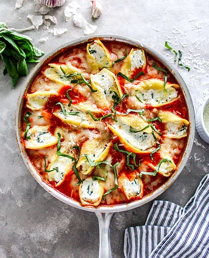 Stovetop Stuffed Pasta Shells Recipe