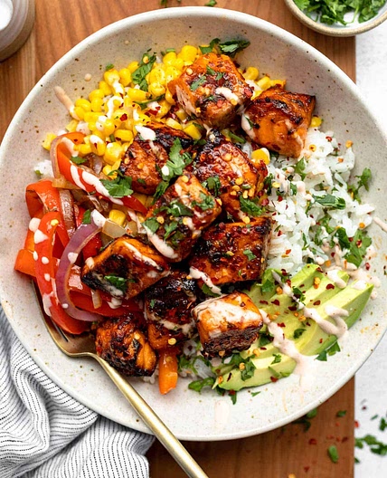 Chili Lime Salmon Bowls
