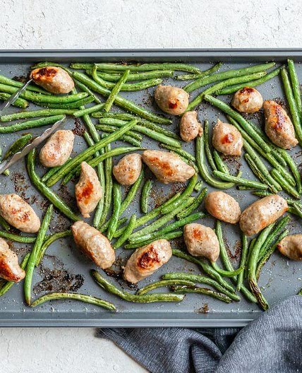 Green Beans & Sausage Sheet Pan