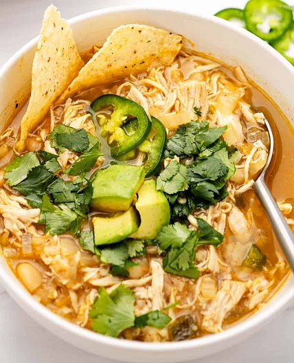 Creamy White Bean Chicken Chili With Cauliflower