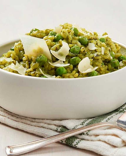 Risotto with Spinach and Peas