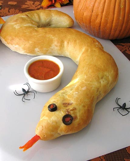 Spooky Calzone Snake