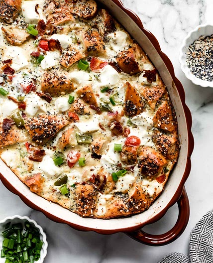 Everything Bagel Breakfast Casserole