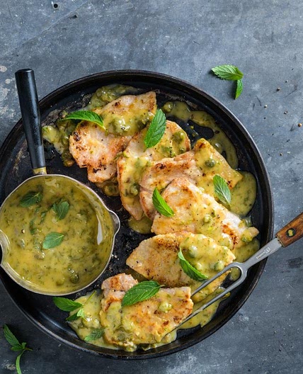 Schweinsplätzli mit Kapernsauce