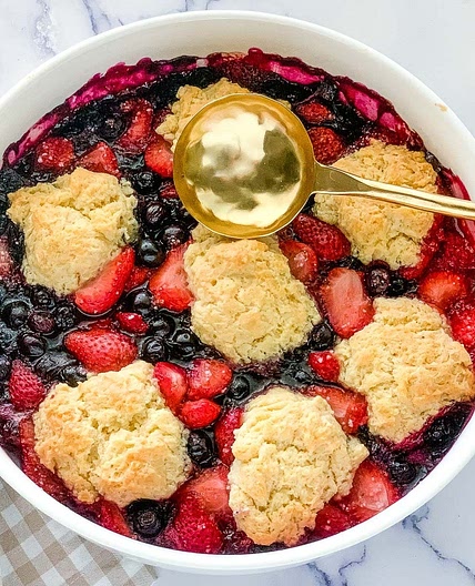 Blueberry Strawberry Cobbler