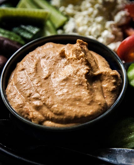Traeger Smoked Red Pepper Hummus