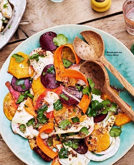 wortelsalade met biet en venkel
