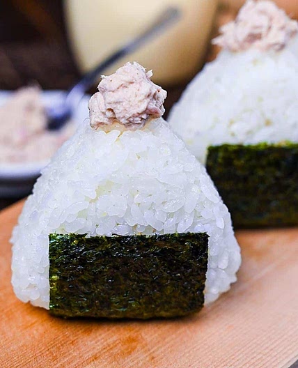 Tuna Mayo Onigiri (Japanese "Sea Chicken" Rice Balls)