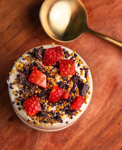 Whipped Honey Cottage Cheese Parfait