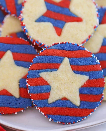 Stars and Stripes Sugar Cookies (Fourth of July Cookies)