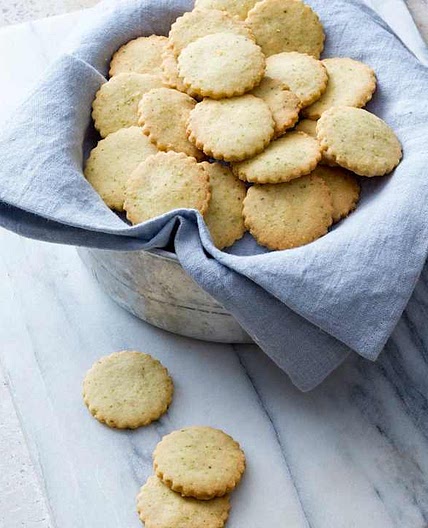 Macadamia and Parmesan biscuits