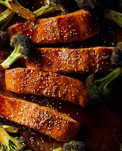 Ginger Roasted Salmon & Broccoli
