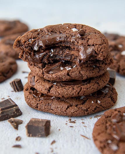 Soft, Fudgy Gluten-Free Double Chocolate Cookies