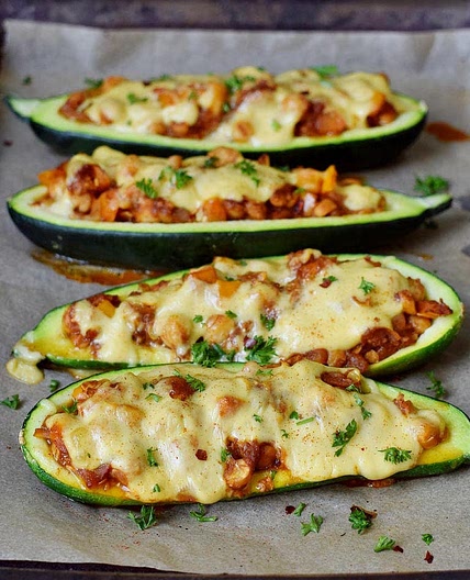 Vegan Stuffed Zucchini