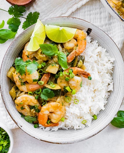 Green Curry with Shrimp