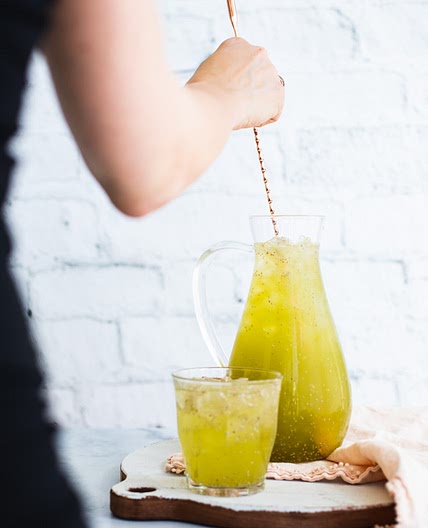 limonade de luxe au basilic & aux graines de chia