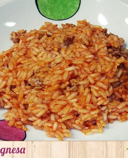 Arroz a la boloñesa