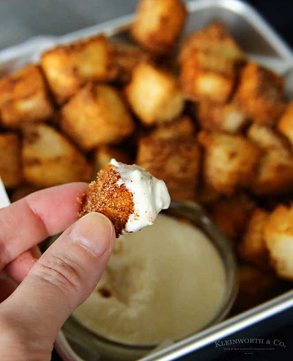 Air Fryer Angel Food Cake Churro Bites