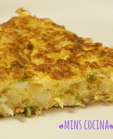 Receta de Tortilla de bacalao y pimiento verde
