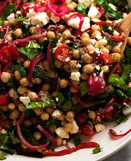 Greek Marinated Chickpea Salad