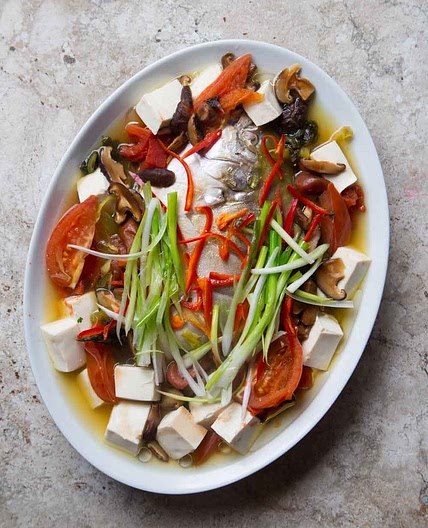 Teochew Steamed White Pomfret