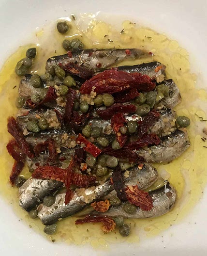 Sardines with Sun-Dried Tomato and Capers