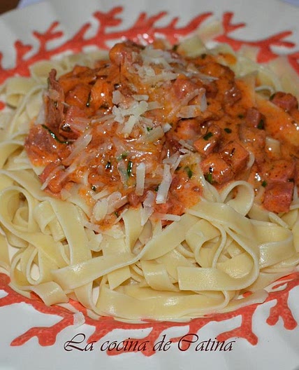 Receta de Pasta con carnes frías