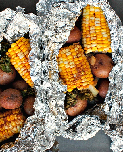 Grilled Cajun Veggie Foil Packs
