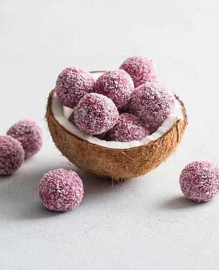 Coconut and beetroot balls