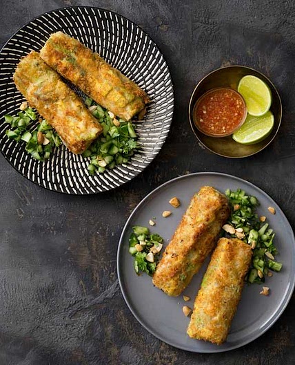 Crispy rice paper rolls