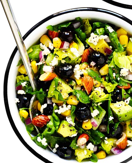 Blueberry, Corn and Avocado Chopped Salad