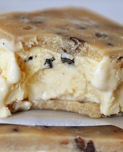 Chocolate Chip Cookie Dough Ice Cream Sandwiches