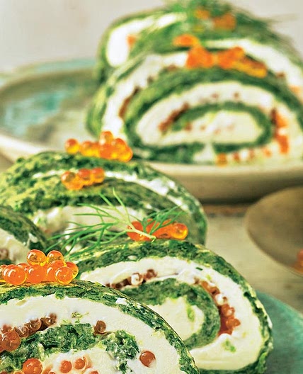 Spinat-Omelett-Röllchen