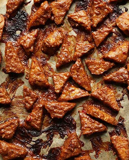 Marinated Peanut Tempeh (7 Ingredients!)
