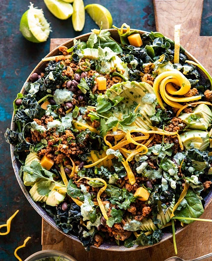 Spicy Turkey Taco Salad with Baja Lime Dressing