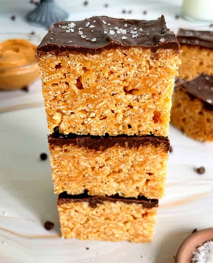 Chocolate Peanut Butter Rice Krispie Treats
