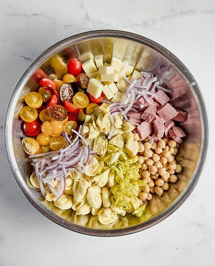 Easy Italian Chopped Salad Recipe with Tortellini