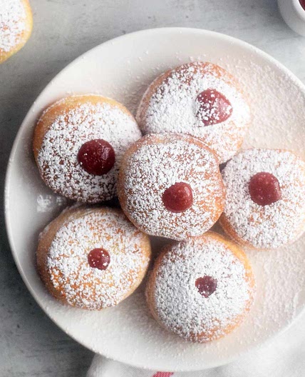 Air Fryer Sufganiyot (Jam-Filled Doughnuts) Recipe