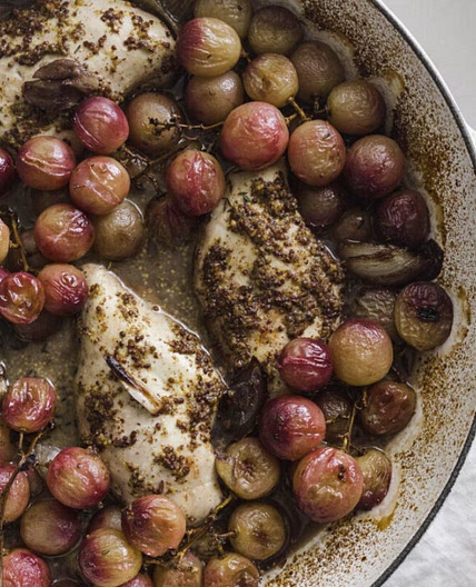 One Pan Recipe: Roasted Grapes and Chicken