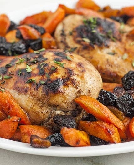 One-Pan Honey Roasted Chicken and Carrots