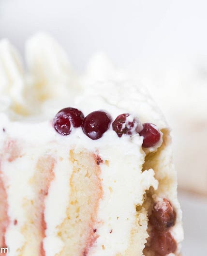 The Vertical Layer Cake with Cottage Cheese Chocolate Cream and Cranberry Filling. Kodujuustu- valge šokolaadi jõhvikakook