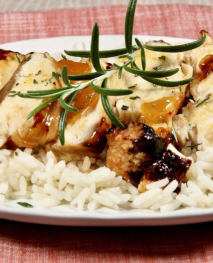 Air Fryer Apricot-Glazed Chicken Breasts